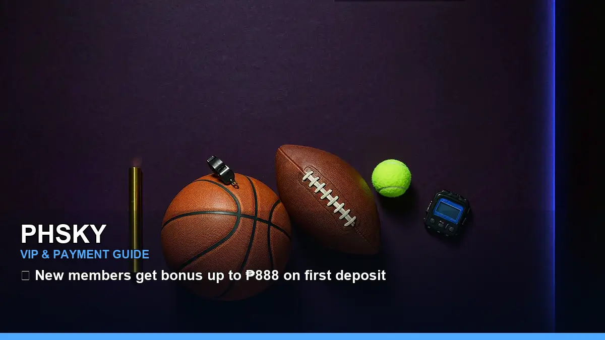 PHSKY mobile gaming scene featuring account checks, bonus terms, and responsible play reminders