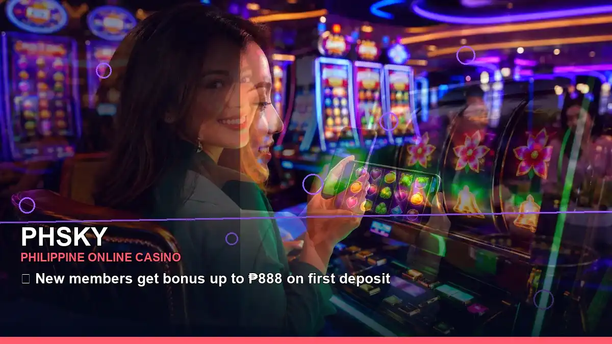 PHSKY mobile slots information illustration with a fantasy diagonal layout