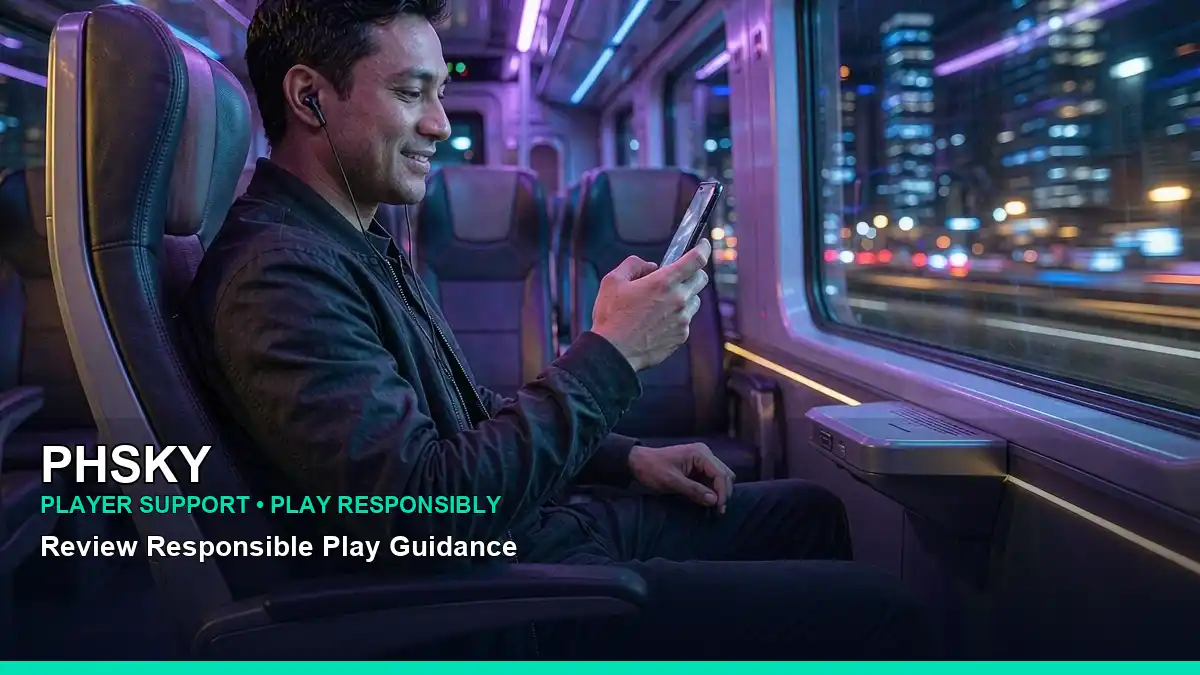 Illustration of a Philippine adult checking mobile casino access and download safety