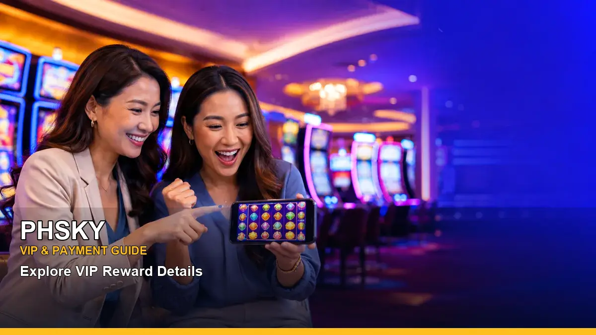PHSKY mobile gaming information presented in an immersive layout for Philippine users